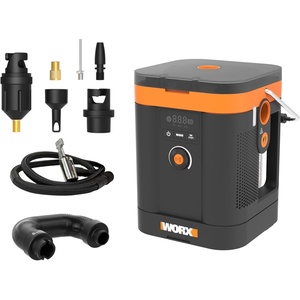 image:imageWORX WX092L9 Tire Inflator Portable Air Compressor Cordless 20V  150 PSI For Car Tires Motorcycle amp Balls Digital Pressure Gauge Auto ShutOff Tool Only8Accessory Air Pump wTool Only