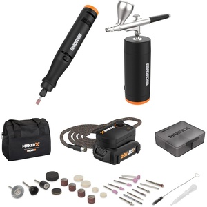 image:imageWorx MAKERX WX991L 3pc Crafting Tool Combo Kit  Rotary Tool  Angle Grinder  Wood amp Metal CrafterMAKERX 2 PC Crafting Tool Combo Air Brush