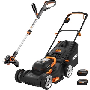 image:imageWorx Nitro 20 Cordless Lawn Mower 3 in 1 Electric Mower with Collapsible Handle Push Lawn Mower with 7Position Height Adjustment 2 Batteries amp Charger Included WG751317 Mower  12 Trimmer w2 40 Ah Batteries