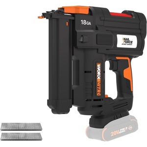 image:imageWorx Nitro 20V Cordless 18Gauge Narrow Crown Stapler Cordless Staple Gun Fires Up to 80 StaplesMin Battery Powered Staple Gun with ToolFree Jam Release WX844L9  Tool Only18Ga Narrow Crown Stapler Bare Tool