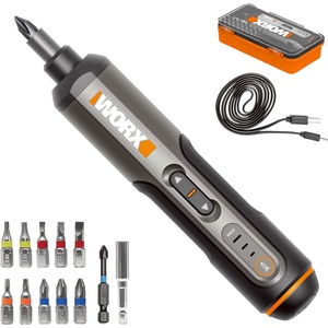 image:imageWorx WX240L 4V 3Speed Cordless ScrewdriverBlackOrange