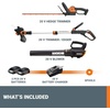 image:imageWORX 20V 12 Cordless String Trimmer amp 360 CFM Leaf Blower Combo 2 Batteries amp Charger Included WG92812 Trimmer  360 CFM Blower  22 Hedge Trimmer