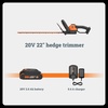 image:imageWORX 22 Cordless Hedge Trimmer Electric Hedge Trimmer with DualAction Blades Lightweight Bush Trimmer with 55 LBS Battery amp Charger Included WG26122 20V Hedge Trimmer w120Ah Battery
