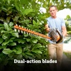 image:imageWORX 22 Cordless Hedge Trimmer Electric Hedge Trimmer with DualAction Blades Lightweight Bush Trimmer with 55 LBS Battery amp Charger Included WG26122 20V Hedge Trimmer w120Ah Battery