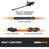 image:imageWORX 22 Cordless Hedge Trimmer Electric Hedge Trimmer with DualAction Blades Lightweight Bush Trimmer with 55 LBS Battery amp Charger Included WG26124 40V Hedge Trimmer w220Ah Batteries