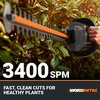 image:imageWORX 22 Cordless Hedge Trimmer Electric Hedge Trimmer with DualAction Blades Lightweight Bush Trimmer with 55 LBS Battery amp Charger Included WG26124 40V Hedge Trimmer w220Ah Batteries