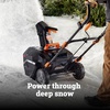 image:imageWORX 40V 20 Cordless Snow Blower Electric Snow Thrower for 6Car Driveway Snow Removal with Brushless Motor 2  40 Ah Batteries amp Charger Included WG471Power