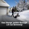image:imageWORX 40V 20 Cordless Snow Blower Electric Snow Thrower for 6Car Driveway Snow Removal with Brushless Motor 2  40 Ah Batteries amp Charger Included WG471Power