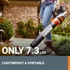 image:imageWORX Cordless Leaf Blower Electric Blower for Lawn Care wth Brushless Motor Batteries amp Charger Not Included WG5849430CFM 40V Blower w225 Ah Batteries