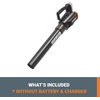 image:imageWORX Cordless Leaf Blower Electric Blower with Turbine Fan Blowers for Lawn Care with 2 Speed Control Battery amp Charger Not Included WG5479360CFM 20V BlowerTool Only