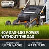 image:imageWORX Nitro Cordless Lawn Mower 21 Electric Mower for 12 Acre Brushless Push Lawn Mower with 7Position Height Adjustment 2  50 Ah Batteries amp Charger Included WG75221 40V Mower w2 50 Ah Batteries