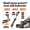 image:imageWORX Nitro Cordless Lawn Mower 21 Electric Mower for 12 Acre Brushless Push Lawn Mower with 7Position Height Adjustment 2  50 Ah Batteries amp Charger Included WG75214 20V Mower w1 50 Ah Battery