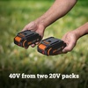 image:imageWORX Nitro Cordless Lawn Mower 21 Electric Mower with Variable Speed Selfpropelled Lawn Mower with Aerodeck amp Intellicut 2  50 Ah Batteries amp Charger Included WG76014 40V Mower w2 40 Ah Batteries