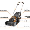 image:imageWORX Nitro Cordless Lawn Mower 21 Electric Mower with Variable Speed Selfpropelled Lawn Mower with Aerodeck amp Intellicut 2  50 Ah Batteries amp Charger Included WG76014 40V Mower w2 40 Ah Batteries