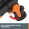 image:imageWORX Trivac 3 in 1 Electric Leaf Blower for Lawn Care Leaf Vacuum with 350 CFM amp 210 MPH Leaf Mulcher with Metal Impeller Reusable Bag Included WG5052350CFM wLeafPro Collection System