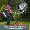 image:imageWORX Trivac 3 in 1 Electric Leaf Blower for Lawn Care Leaf Vacuum with 350 CFM amp 210 MPH Leaf Mulcher with Metal Impeller Reusable Bag Included WG5052350CFM BlowerVacMulcher