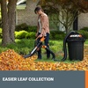 image:imageWORX Trivac 3 in 1 Electric Leaf Blower for Lawn Care Leaf Vacuum with 350 CFM amp 210 MPH Leaf Mulcher with Metal Impeller Reusable Bag Included WG5052350CFM wLeafPro Collection System