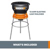 image:imageWorx 13 Amp Electric Leaf Mulcher Leaf Shredder with HighCompression Mulching Powerful amp Compact Yard Waste Shredder Corded WG430
