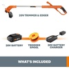 image:imageWorx Cordless String Trimmer 15 Electric Weed Wacker with Dualexit BumpFeed Head 25CC GasLike 40V Weed Eater with Brushless Motor 2  40 Ah Batteries amp Charger Included WG18510 20V 2 in 1 Trimmer w1 20 Ah Battery