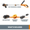image:imageWorx Cordless String Trimmer amp Lawn Edger 13 Electric Weed Wacker with Command Feed 40V Weed Eater with 90 Pivoting Head 2 Batteries amp Charger Included WG18412 20V Trimmer w1 20 Ah Battery