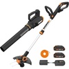 image:imageWORX 20V 12 Cordless String Trimmer amp 360 CFM Leaf Blower Combo 2 Batteries amp Charger Included WG92812 Trimmer  360 CFM Blower