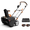image:imageWORX 40V 20 Cordless Snow Blower Electric Snow Thrower for 6Car Driveway Snow Removal with Brushless Motor 2  40 Ah Batteries amp Charger Included WG471Power