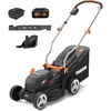 image:imageWORX Nitro Cordless Lawn Mower 21 Electric Mower for 12 Acre Brushless Push Lawn Mower with 7Position Height Adjustment 2  50 Ah Batteries amp Charger Included WG75214 20V Mower w1 50 Ah Battery