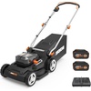 image:imageWORX Nitro Cordless Lawn Mower 21 Electric Mower for 12 Acre Brushless Push Lawn Mower with 7Position Height Adjustment 2  50 Ah Batteries amp Charger Included WG75217 40V Mower w2 40 Ah Batteries