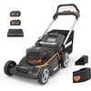 image:imageWORX Nitro Cordless Lawn Mower 21 Electric Mower with Variable Speed Selfpropelled Lawn Mower with Aerodeck amp Intellicut 2  50 Ah Batteries amp Charger Included WG76021 40V Mower w2 50 Ah Batteries