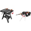 image:imageWORX Pegasus MultiFunction Work Table and Sawhorse with Quick Clamps and Holding Pegs  WX051 with AXIS 2in1 Reciprocating Saw and Jigsaw with Orbital Mode