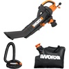 image:imageWORX Trivac 3 in 1 Electric Leaf Blower for Lawn Care Leaf Vacuum with 350 CFM amp 210 MPH Leaf Mulcher with Metal Impeller Reusable Bag Included WG5052350CFM wLeafPro Collection System