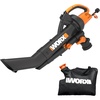 image:imageWORX Trivac 3 in 1 Electric Leaf Blower for Lawn Care Leaf Vacuum with 350 CFM amp 210 MPH Leaf Mulcher with Metal Impeller Reusable Bag Included WG5052350CFM BlowerVacMulcher