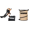 image:imageWORX WG509 12 Amp 3in1 Electric Leaf Blower with All Metal Mulching System and Leaf Collection Systemw Debris Collection Bag