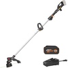 image:imageWorx Cordless String Trimmer 15 Electric Weed Wacker with Dualexit BumpFeed Head 25CC GasLike 40V Weed Eater with Brushless Motor 2  40 Ah Batteries amp Charger Included WG18515 20V Trimmer w1 50 Ah Battery