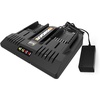 image:imageWorx WA3875 20V Liion Dual Port 2 Hour Charger2Hr Dual Charger