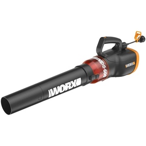 image:imageWORX 12 Amp Electric Leaf Blower Turbine Blower for Lawn Care with 600 CFM amp 2 Speed Control Corded WG520