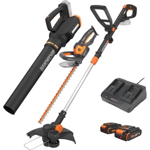 image:imageWORX 20V 12 Cordless String Trimmer amp 360 CFM Leaf Blower Combo 2 Batteries amp Charger Included WG92812 Trimmer  360 CFM Blower  22 Hedge Trimmer