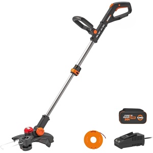 image:imageWORX 3 in 1 Cordless String TrimmerLawn EdgerMini Mower 13 Electric Weed Wacker with Command Feed 20V Weed Eater with Brushless Motor 40 Ah Battery amp Charger Included WG17313 20V Trimmer w1 40 Ah Battery
