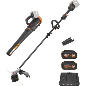 image:imageWORX Cordless Leaf Blower Electric Blower with Turbine Fan Blowers for Lawn Care with 2 Speed Control Battery amp Charger Not Included WG547915 40V Trimmer  530CFM 40V Blower Combo