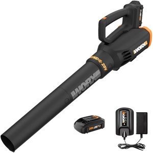 image:imageWORX Cordless Leaf Blower Electric Blower with Turbine Fan Blowers for Lawn Care with 2 Speed Control Battery amp Charger Not Included WG5479360CFM 20V Blower w120 Ah Battery