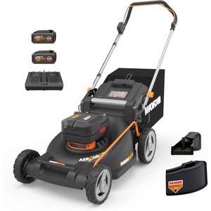image:imageWORX Nitro Cordless Lawn Mower 21 Electric Mower for 12 Acre Brushless Push Lawn Mower with 7Position Height Adjustment 2  50 Ah Batteries amp Charger Included WG75221 40V Mower w2 50 Ah Batteries