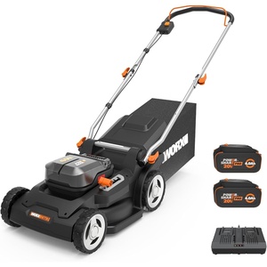 image:imageWORX Nitro Cordless Lawn Mower 21 Electric Mower for 12 Acre Brushless Push Lawn Mower with 7Position Height Adjustment 2  50 Ah Batteries amp Charger Included WG75217 40V Mower w2 40 Ah Batteries