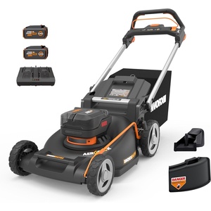 image:imageWORX Nitro Cordless Lawn Mower 21 Electric Mower with Variable Speed Selfpropelled Lawn Mower with Aerodeck amp Intellicut 2  50 Ah Batteries amp Charger Included WG76021 40V Mower w2 50 Ah Batteries