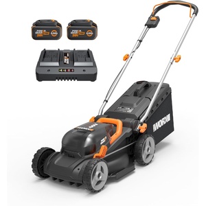 image:imageWORX Nitro Cordless Lawn Mower 21 Electric Mower with Variable Speed Selfpropelled Lawn Mower with Aerodeck amp Intellicut 2  50 Ah Batteries amp Charger Included WG76014 40V Mower w2 40 Ah Batteries
