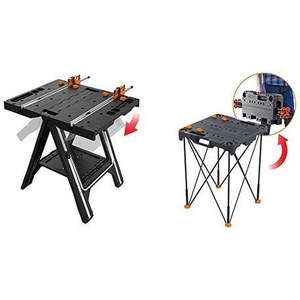 image:imageWORX Pegasus MultiFunction Work Table and Sawhorse with Quick Clamps and Holding Pegs  WX051 with Sidekick Portable Work Table