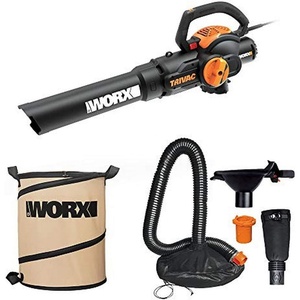 image:imageWORX WG512 Trivac 20 Electric 12amp 3in1 Vacuum BlowerMulcherVac with LeafPro Universal Leaf Collection System and Landscaping 26Gallon Collapsible Yard Waste BagLeaf Bin