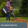 image:imageWORX Trivac 3 in 1 Electric Leaf Blower for Lawn Care Leaf Vacuum with 350 CFM amp 210 MPH Leaf Mulcher with Metal Impeller WG509350CFM BlowerVacMulcher