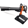 image:imageWORX Trivac 3 in 1 Electric Leaf Blower for Lawn Care Leaf Vacuum with 350 CFM amp 210 MPH Leaf Mulcher with Metal Impeller WG509400CFM BlowerVacMulcher