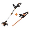 image:imageWORX WG163 GT 30 20V PowerShare 12 Cordless String Trimmer amp Edger with Power Share 22inch Cordless Hedge Trimmer Bare Tool Only