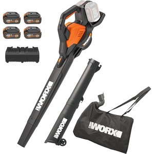 image:imageWORX Cordless Leaf Blower 3 in 1 Blowers for Lawn Care with Leaf Vacuum amp Leaf Mulcher Electric Blower with Brushless Motor amp 2 Speed Control 4  40 Ah Batteries amp Charger Included WG5831